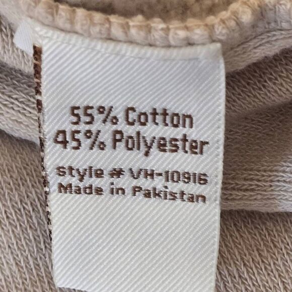 Vintage Havana Womens Button Front Burnout Oversized Sherpa Shacket Beige Medium - Picture 9 of 11